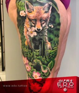 edo-tattoo-NAKATA-realistic-fox